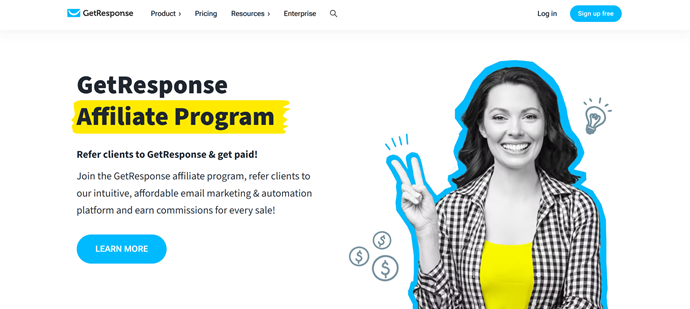 GetResponse Affiliate Program Homepage