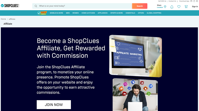 Shopclues Homepage