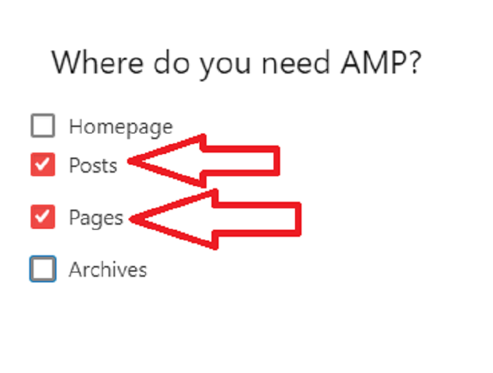 Configure where do you need to install AMP