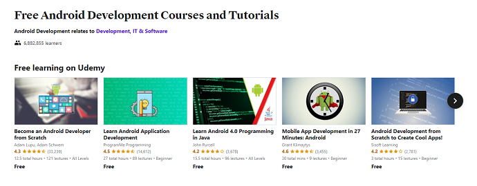 3. Udemy Free Android Development Courses
