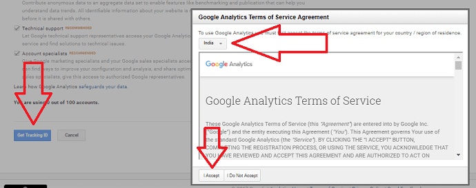 Google analytics terms