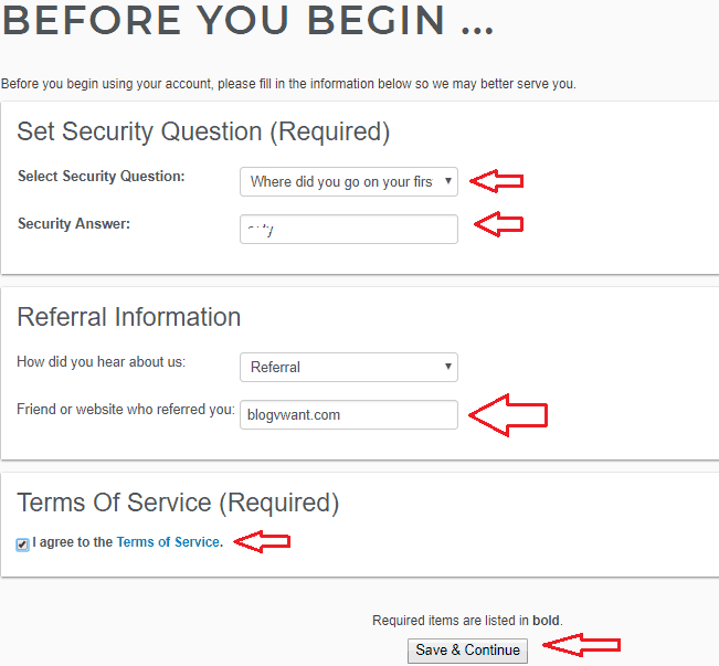 iPage security question