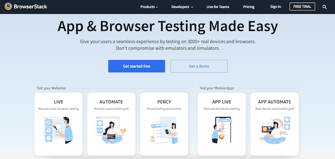 BrowserStack Homepage