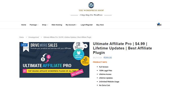 Ultimate Affiliate Pro - Lifetime License WordPress Products