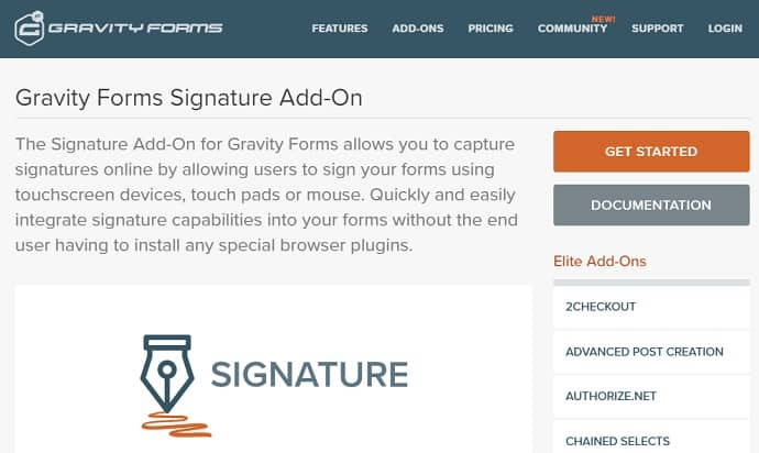 Gravity Forms Signature Addon Home Page