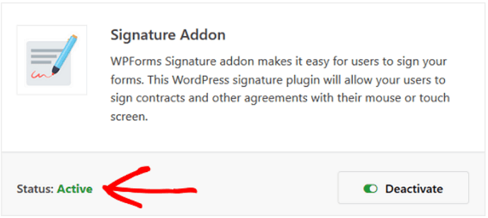 wpForms signature add-on