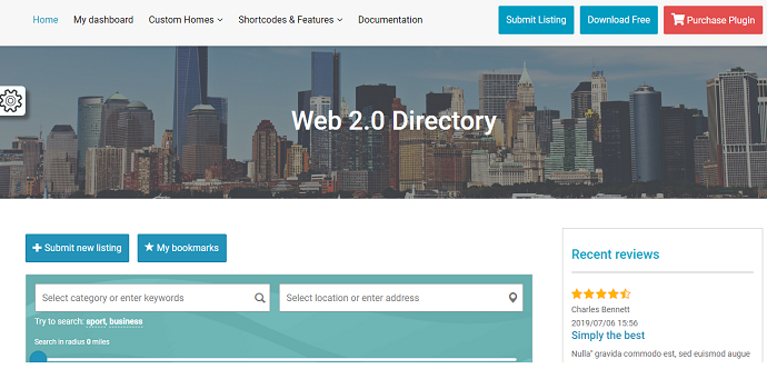 Web 2.0 Directory-WordPress-Plugin-HomePage.