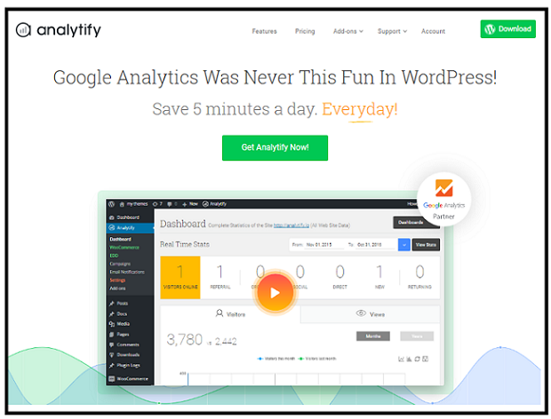 Analytify-Web page-which-is-a-Google Analytics-Plugin-for-WordPress