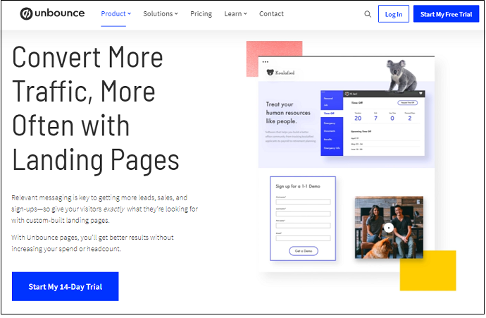 Unbounce-landing-page-website-page