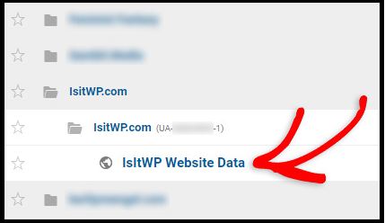 Selecting-Website-in-Google Analytics-to-track-file-downloads