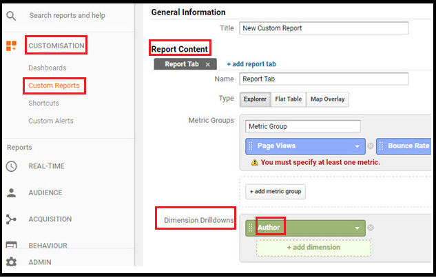 Customizing-in-your-Goggle-Analytics-to-view-custom dimension-reports