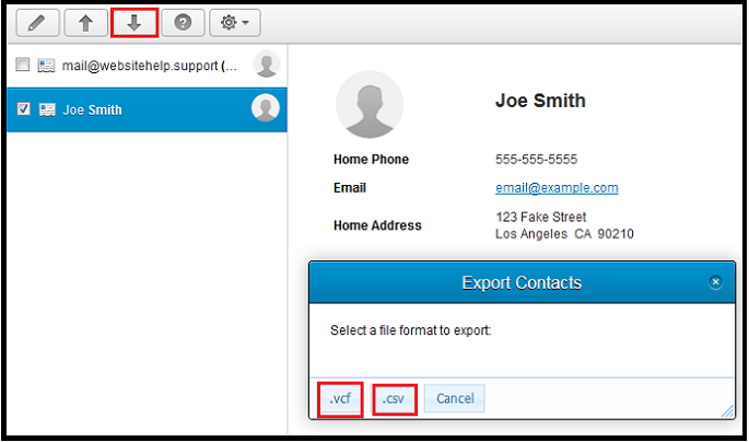 DreamHost-Webmail-Exporting-Contacts