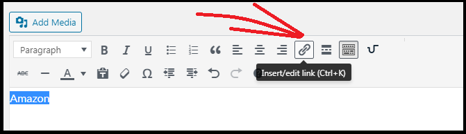 Insert or edit link-icon-in-WordPress-classic-Editor
