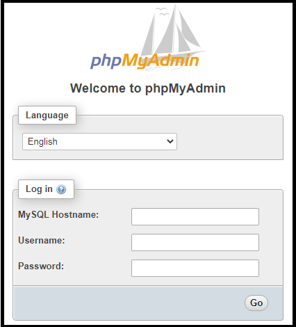 phpMyAdmin-login-page