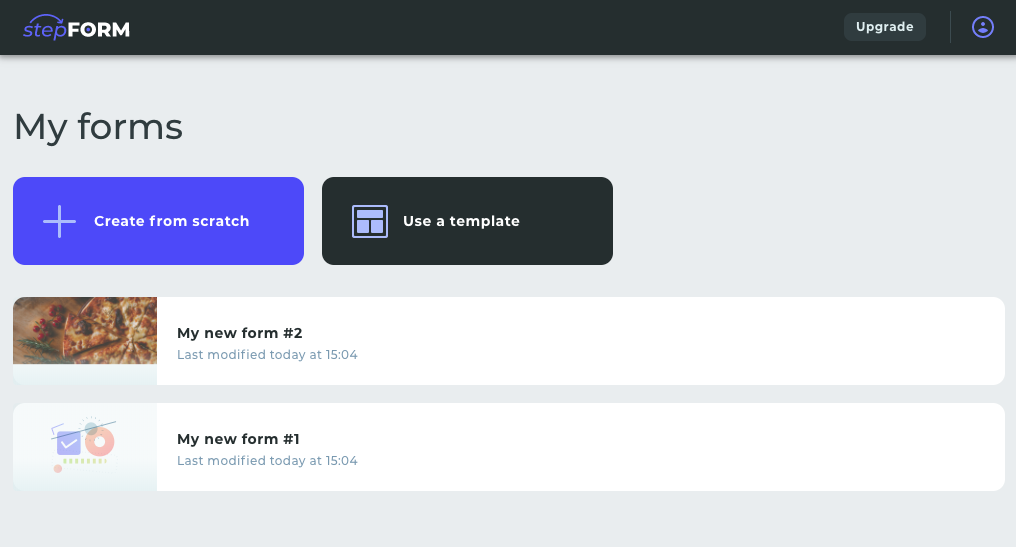 stepFORM template