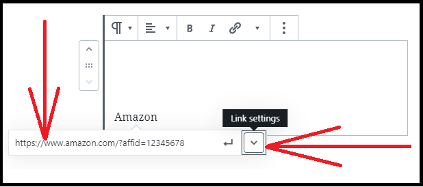 Adding-an-affiliate link-to-text-in-WordPress-Gutenberg-Editor