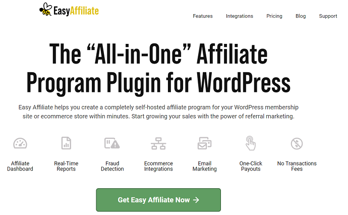 EasyAffiliate - WordPress affiliates plugins - official webpage