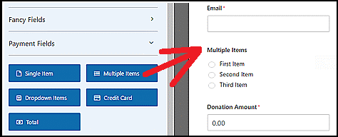 Add-Multiple Items-field-in-WPForms-Donation-Form