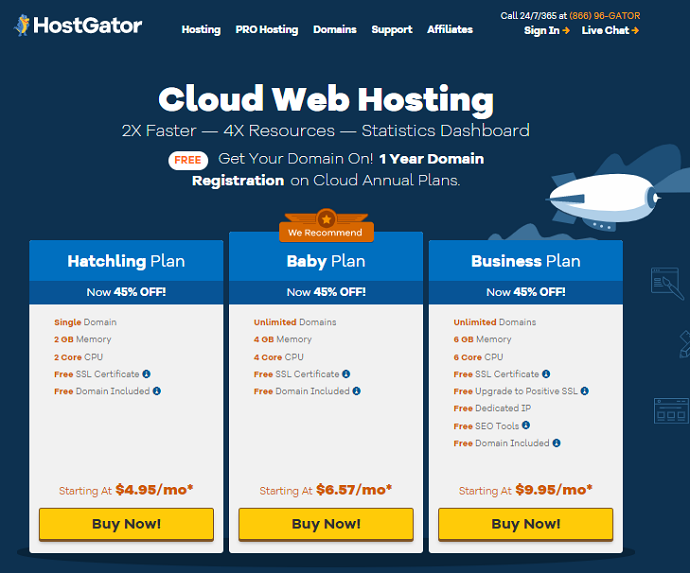 HostGator-Cloud-Hosting-Official-Website-Page