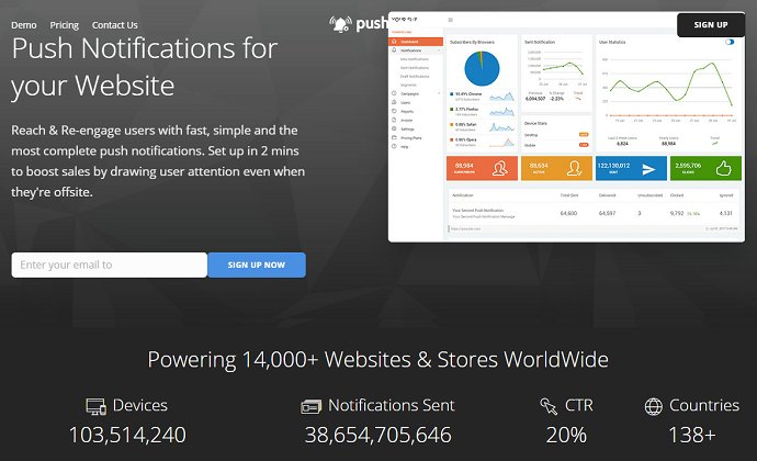 PushAssist-Web-Push-Notifications-for-WordPress-Official-Website-Page