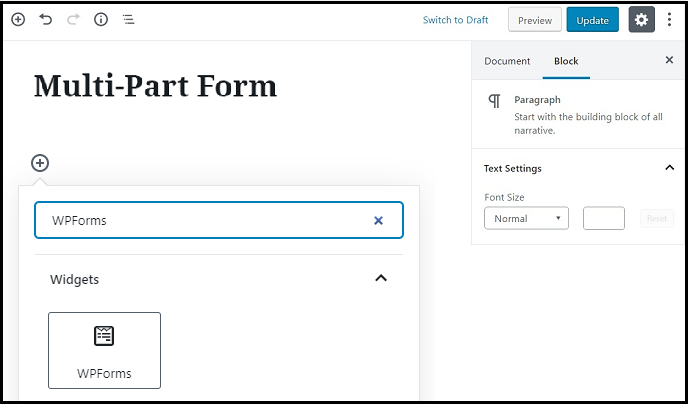 WordPress-Site-Add-WPForms-Icon-in-New-Page
