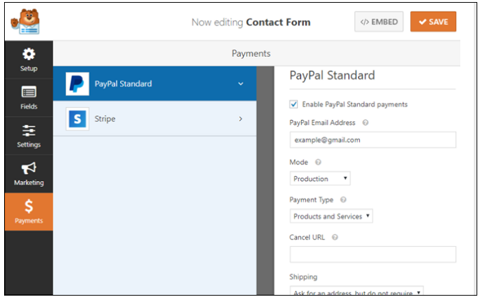WPForms-PayPal-Standard-Addon-To-accept-payments