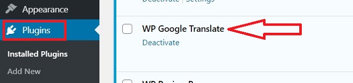 Wp google translate plugin