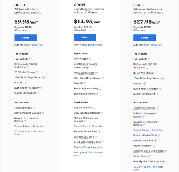 Bluehost-Managed-WordPress-Hosting-Pricing-and-plans