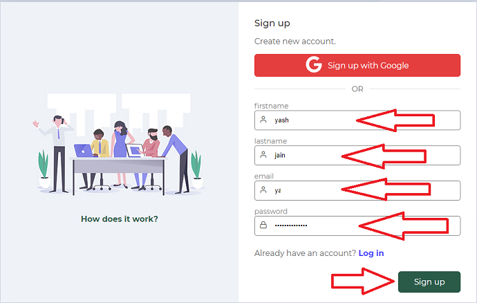 Step 2 Login or Signup to GetEmail