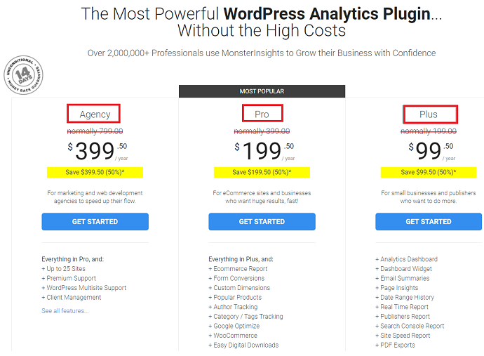 Step 1: Purchase the MonsterInsights Pro Plugin