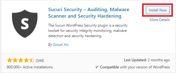 Step 1 Install the Sucuri Security Free Plugin from the WordPress Plugin Repository