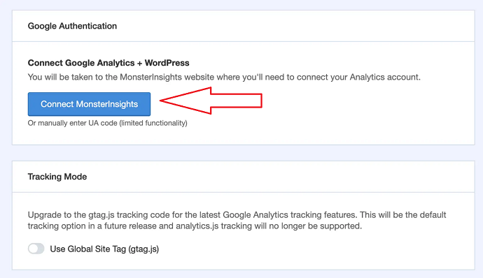 Step 3: Connect Google Analytics with MonsterInsights