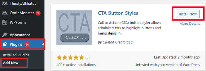 Step 1 Install CTA Button Styles Plugin