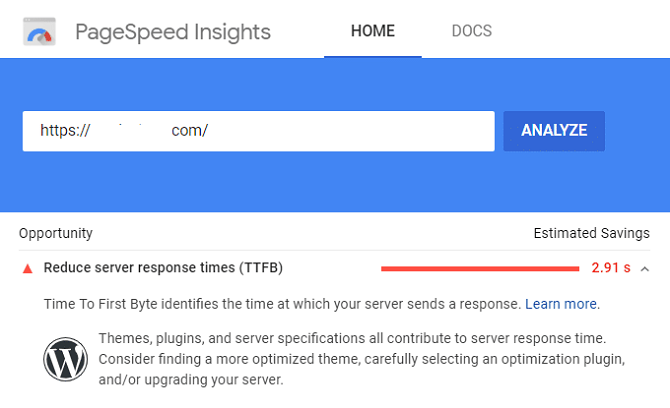 Reduce server response time detected by Google Page Speed - LCP Issue