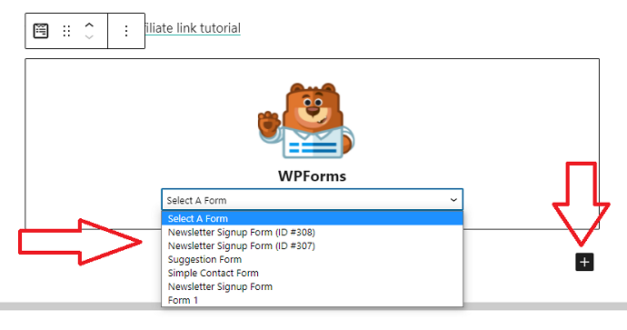 Step 12 Add Mailchimp and WPForms Integrated Signup Form to the WordPress
