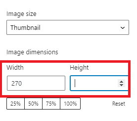 adding missing image dimensions in WordPress manually to improve the CLS core web vital score
