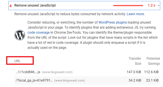 dynamic scripts impacting the CLS Score - Google Page Speed Core web vital report