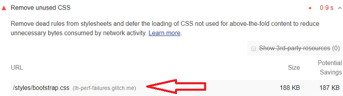 What is the Remove Unused CSS Error in Google PageSpeed Insights