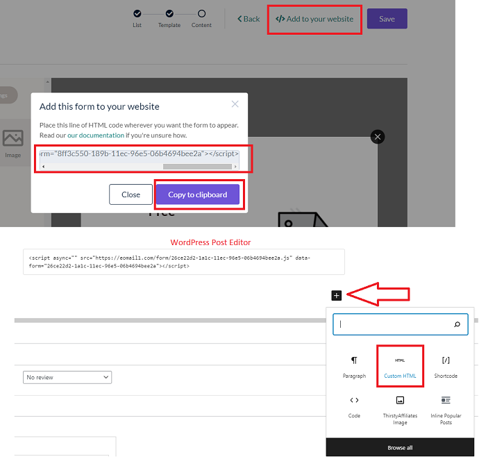Step 13 Add Popup Form to WordPress (Individual PagePost)