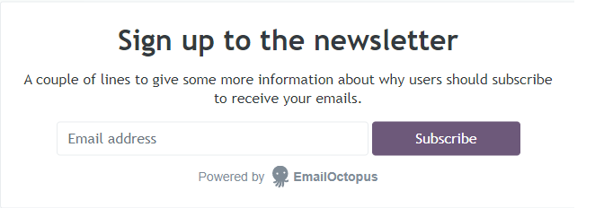 EmailOctopus Form template 1