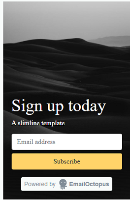 EmailOctopus Form template 3