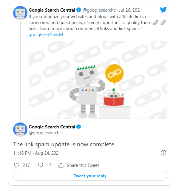 Google link spam update
