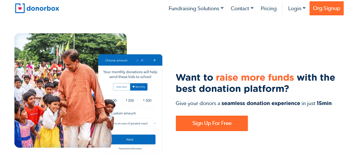 #6 DonorBox - A Different Pricing Plan based Donation Plugin