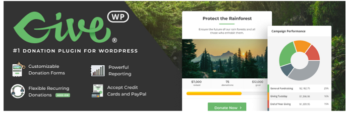 Method 1 Using GiveWP WordPress Donation Plugin (Free & Highly Recommended) - Add donate button on WordPress