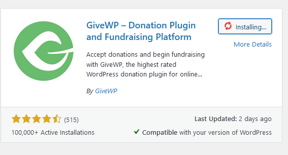 Step 1 Download and Install GiveWP WordPress Donation Plugin