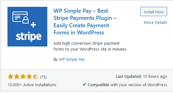 Step 1 Install and Activate the WP Simple Pay Plugin