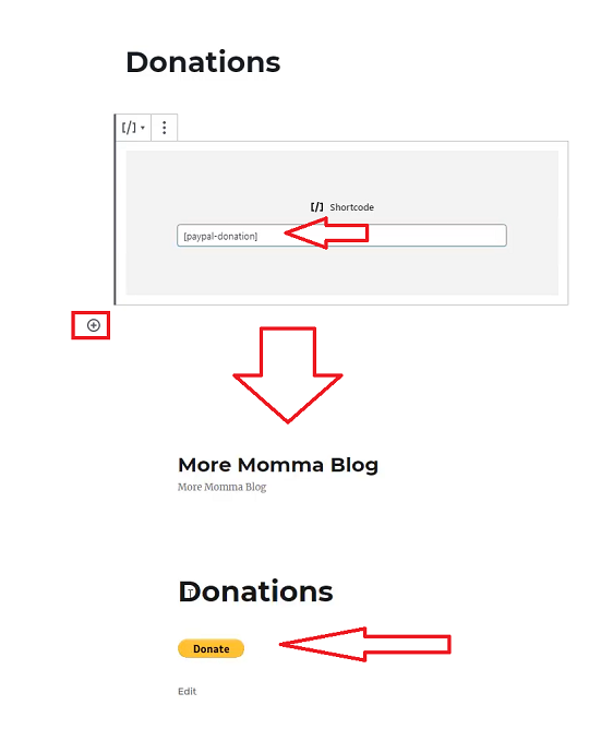 Step 3 Add PayPal Button - preview the post to check whether the PayPal donation button is visible or not