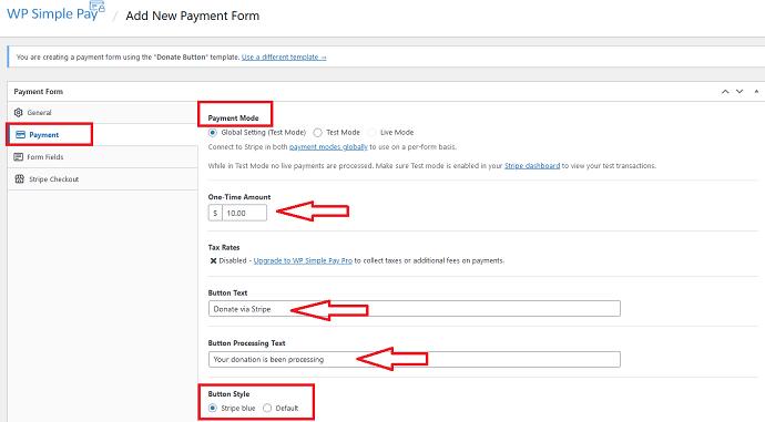 Step 4 Configure Donate Button payment Options