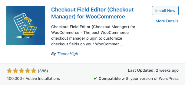 8. Checkout Field Editor (Checkout Manager) for WooCommerce