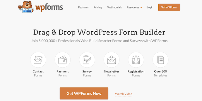 WPForms Homepage